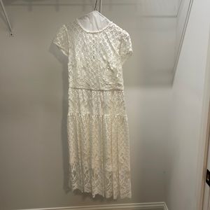Like New White Eyelet Dress, Size Medium